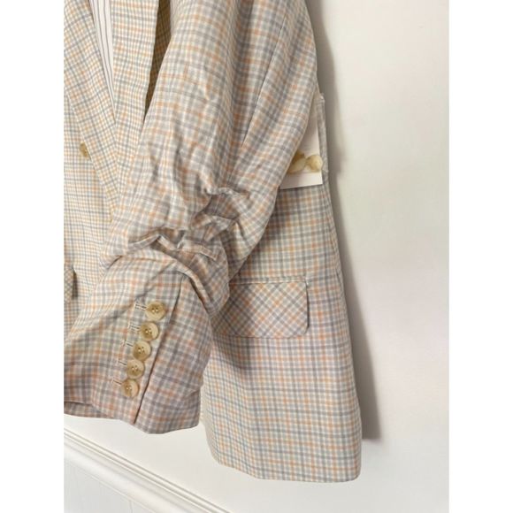 1. STATE Plaid Checkered Blazer Jacket Business Career Neutral Size XL NEW D10 - Picture 6 of 16